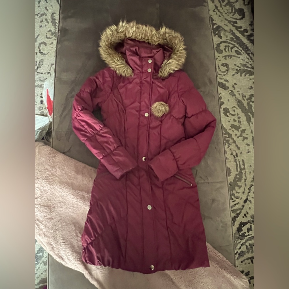 Women’s XXS  Burgundy coat (American Rag Cie Coat)
